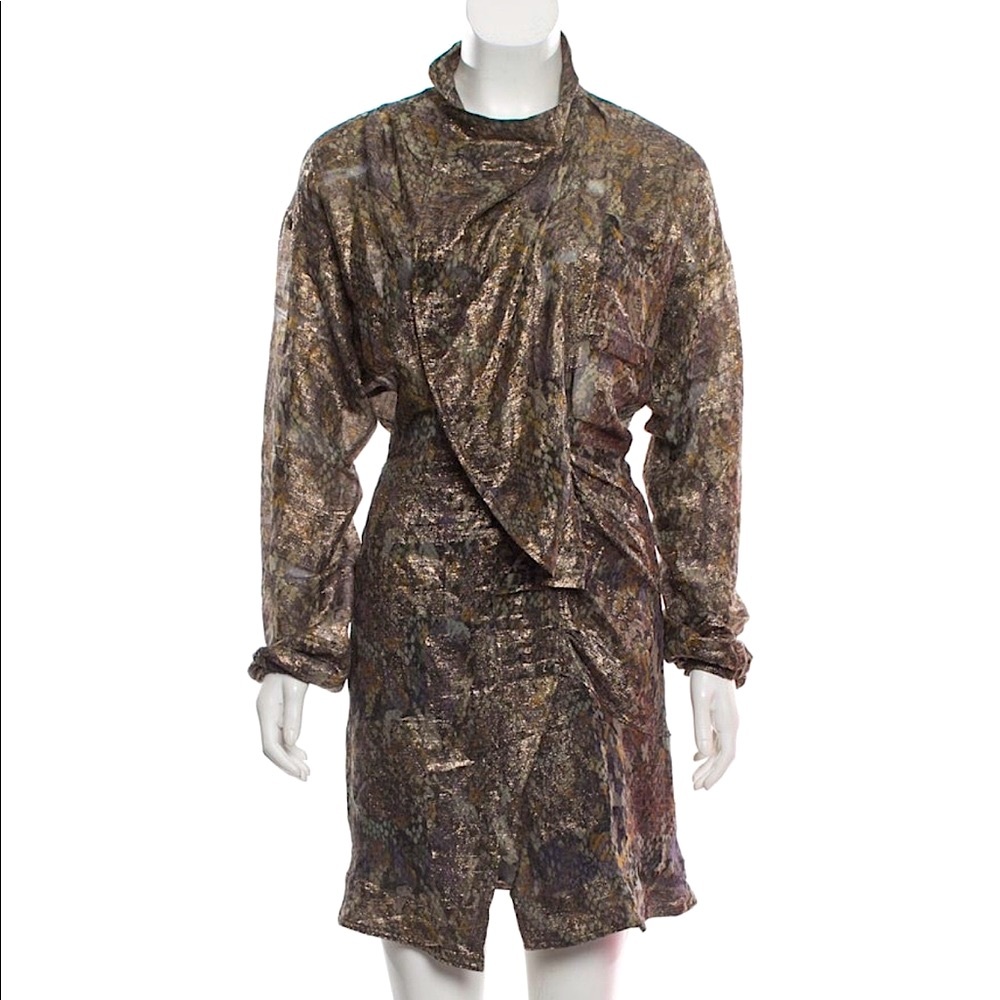 Isabel Marant Silk Metallic Dress